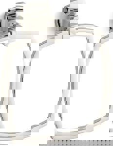 Square Closed Towel Ring in Vibrant Polished Nickel